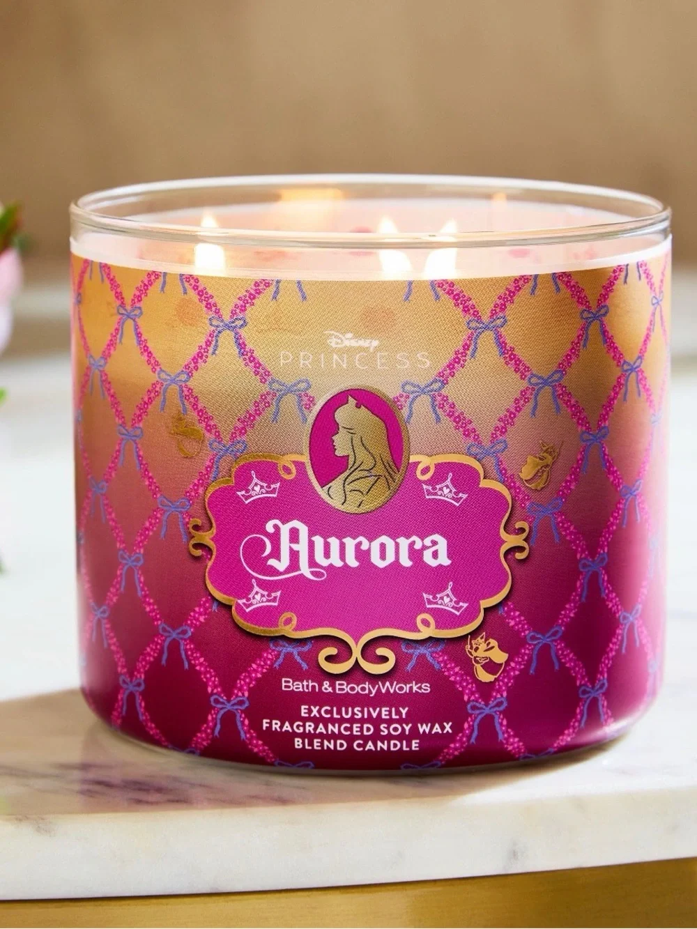Bath & Body Works Disney Princess Aurora 3 Wick Scented Candle